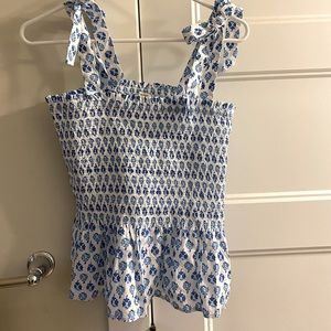 NWT Smocked Tie Shoulder Tank Top! - J.Crew